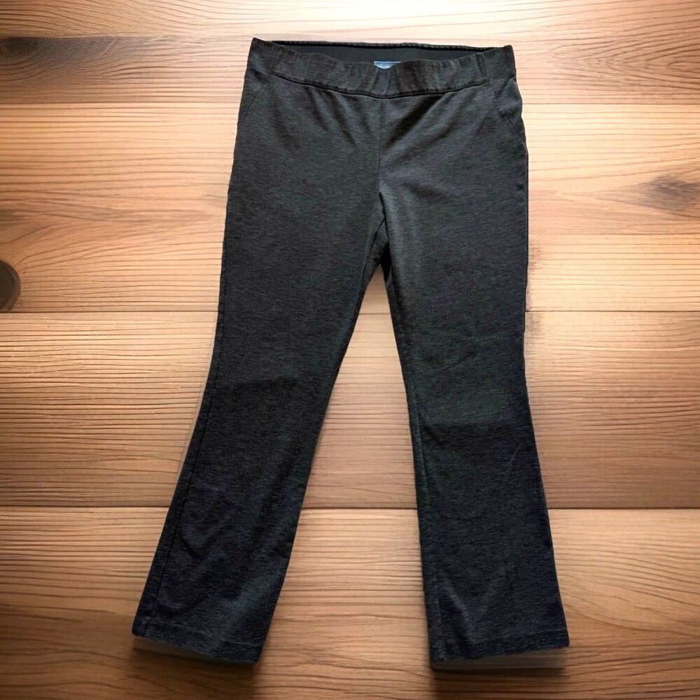 Simply Vera Wang Womens Pants Gray Size Large Bootcut Pull On Polyester Blend